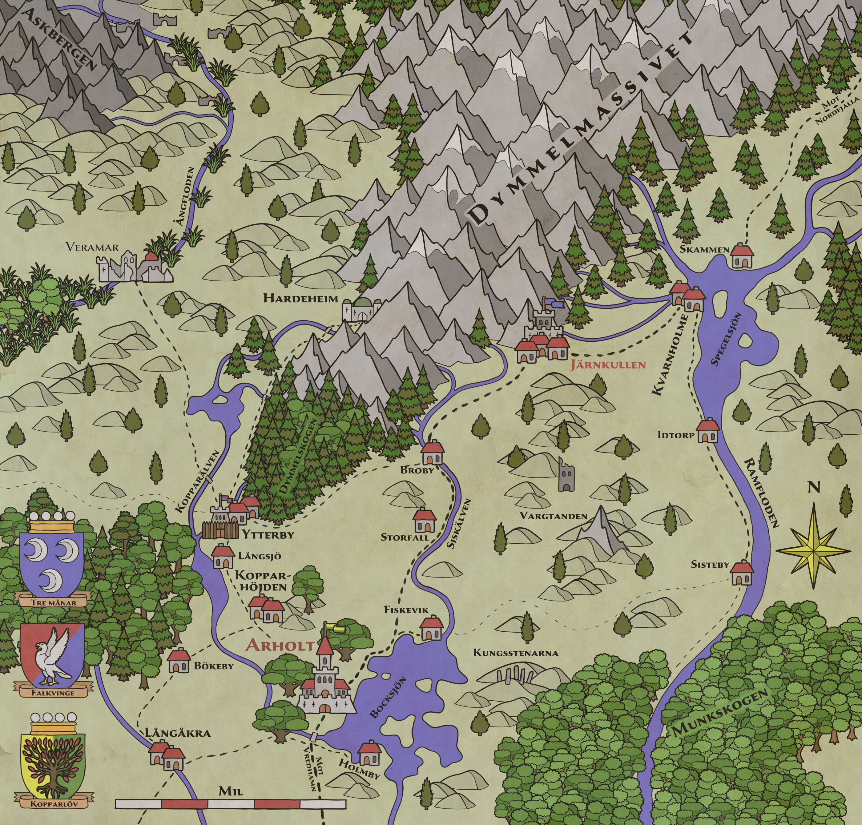 Karta över norra Mirland